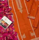 Zara Shahjahan DE-4218 — Luxury Dhanak 3-Piece Suit