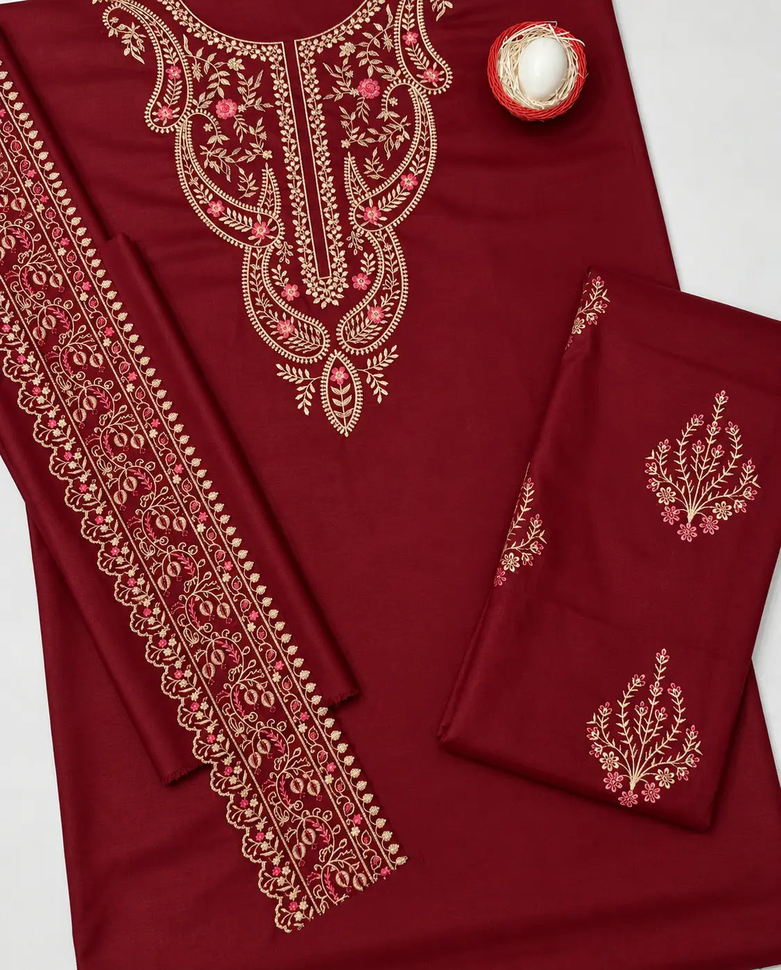 Embroidered Dhanak 2 Piece Unstitched Winter Suit | Riwaayat Studio