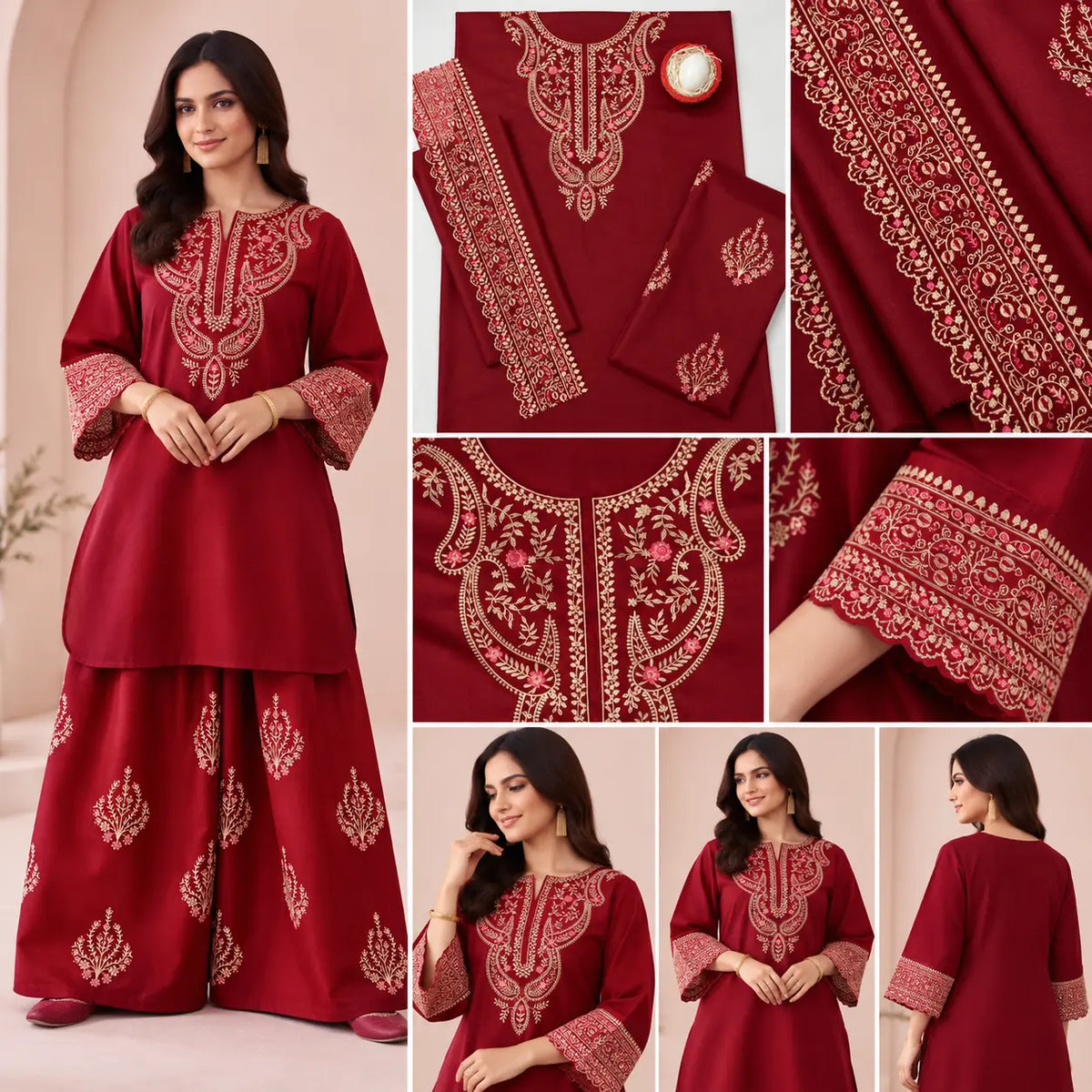 Embroidered Dhanak 2 Piece Unstitched Winter Suit | Riwaayat Studio