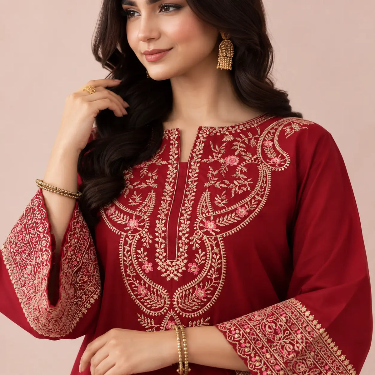 Embroidered Dhanak 2 Piece Unstitched Winter Suit | Riwaayat Studio