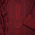 Dhanak Luxury Embroidered 3-Piece Unstitched Winter Suit – DE-4142
