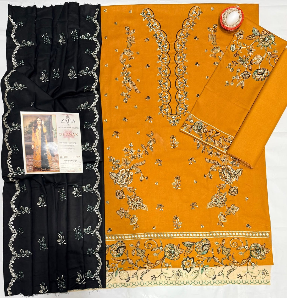 Zaha by Khadijah Shah Dhanka 3-Piece Unstitched Winter Suit – DE-6200