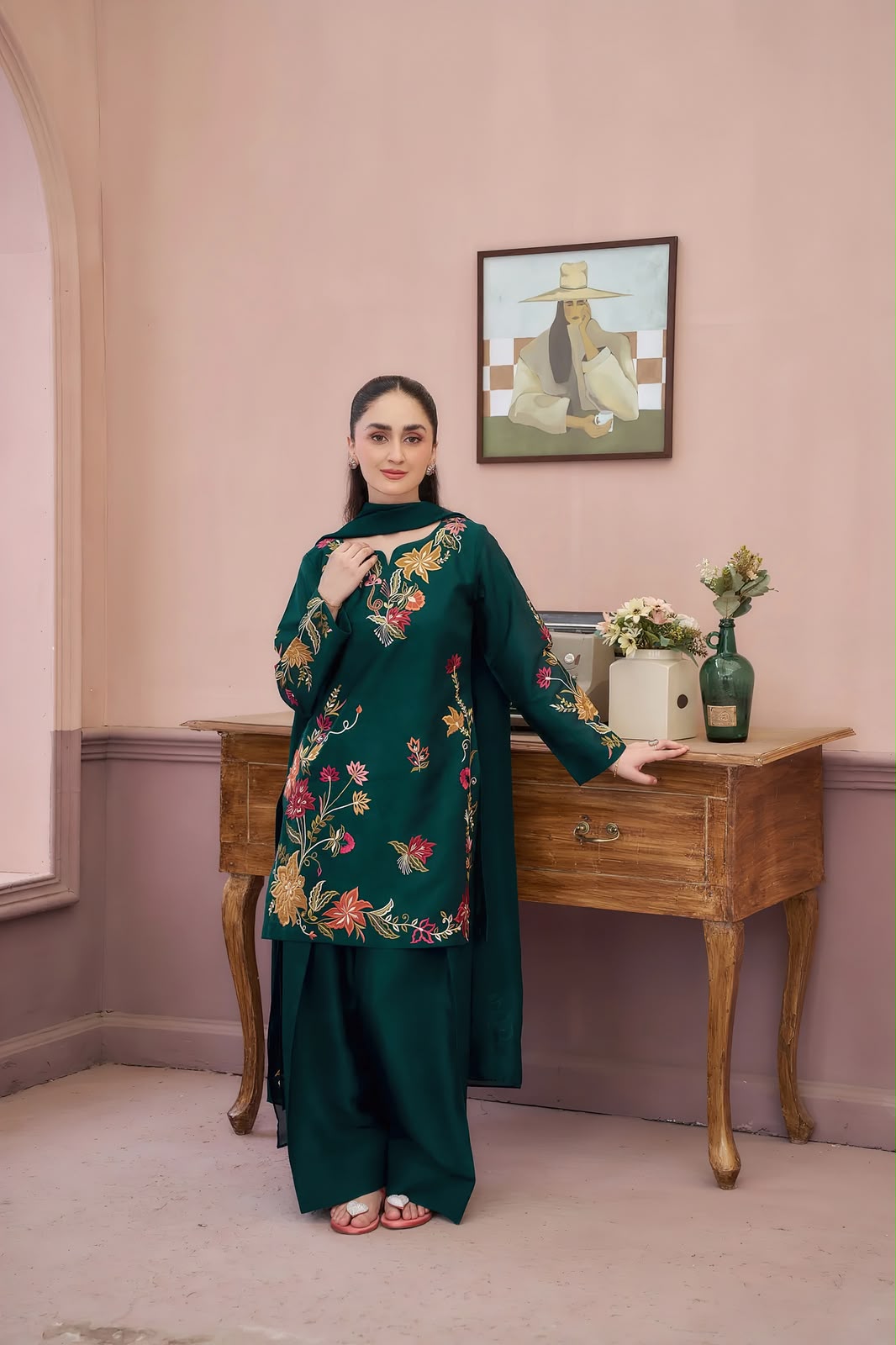 Asling 6175 | Premium Embroidered Winter 2-Piece